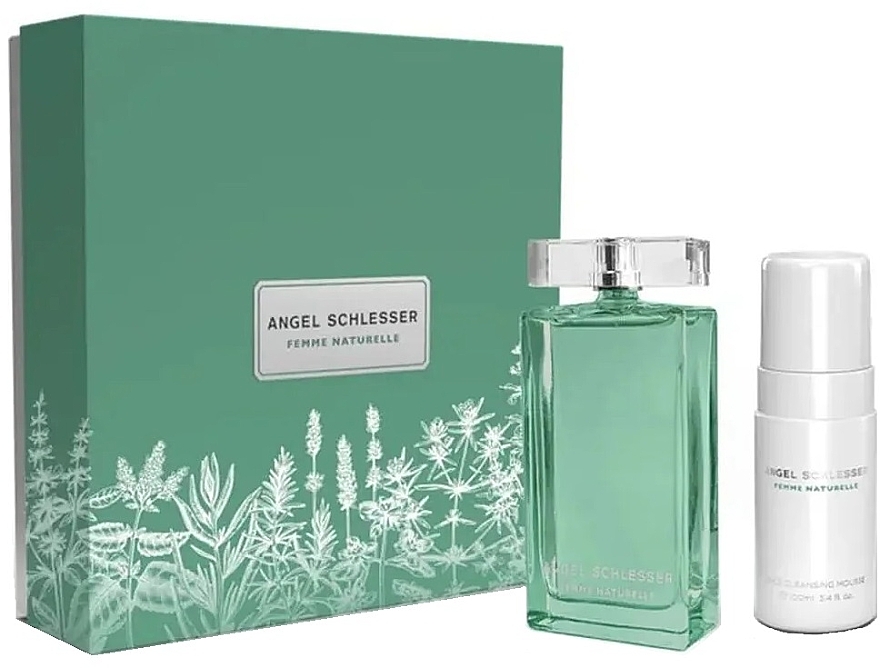 Angel Schlesser Femme Naturelle - Набор (edt/100ml + cleans/body/mousse/100ml) — фото N1