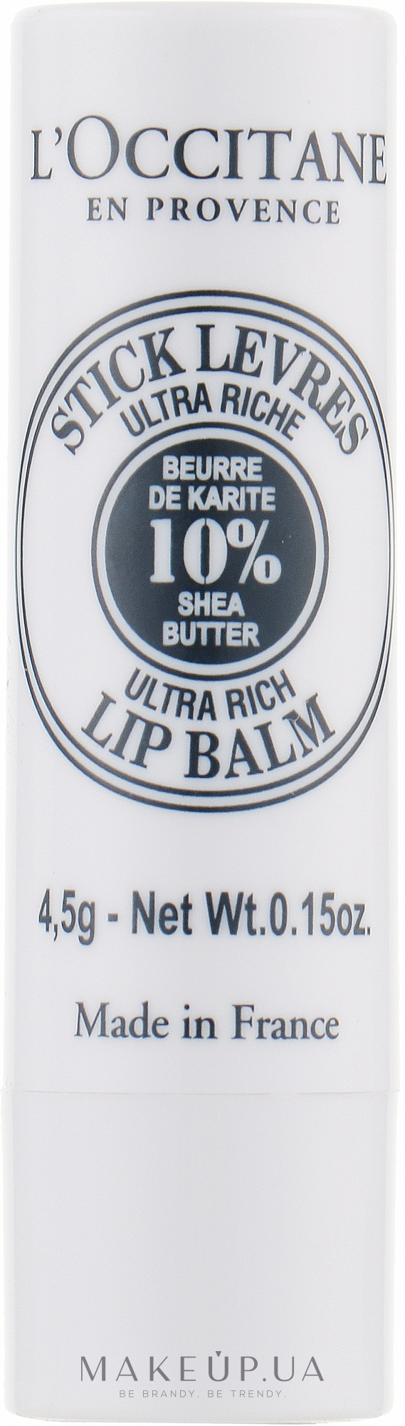 Ультраживильний бальзам для губ - L'occitane Ultra Rich Stick Lip Balm — фото 4.5g
