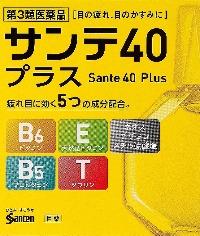 Возрастные капли с таурином, пантенолом и витаминами - Santen 40 Plus  — фото N1