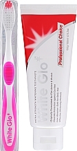 Набор "Выбор профессионалов", розовая щетка - White Glo Professional Choice Whitening Toothpaste (toothpaste/100ml + toothbrush) — фото N2
