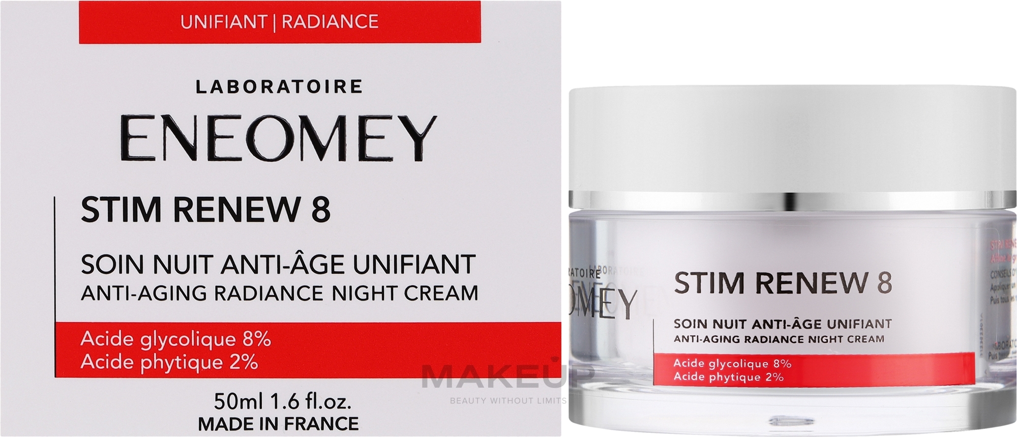 Ночной крем с гликолевой кислотой 8 % для лица - Eneomey Stim Renew  — фото 50ml