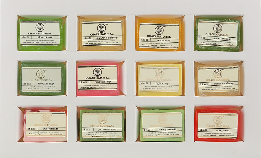 Набор - Khadi Natural Ayurvedic Herbal Kit (soap/12*25g) — фото N2