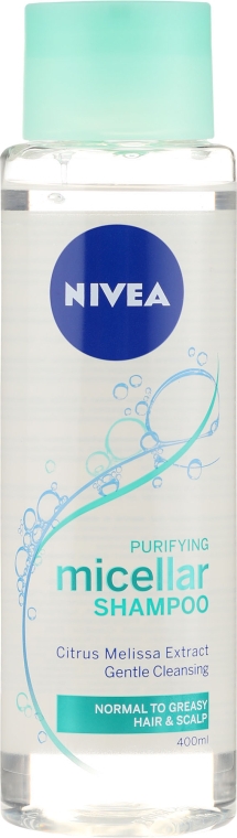 Мицеллярный шампунь для нормальных и жирных волос - NIVEA Purifying Micellar Shampoo for Normal to Greasy Hair — фото N1