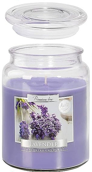 Ароматическая премиум-свеча в банке "Лаванда" - Bispol Premium Line Aura Scented Candle Lavender — фото N2