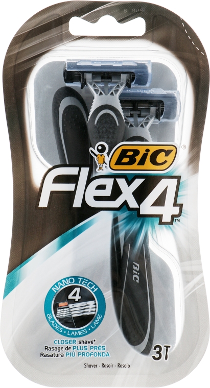 Мужской станок для бритья "Flex 4", 3 шт. - Bic