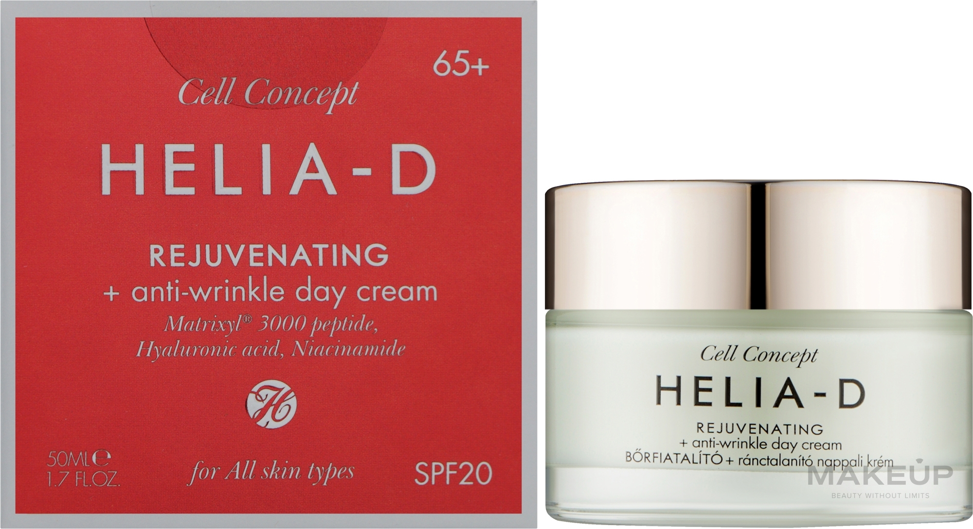 Крем денний для обличчя проти зморшок, 65+ - Helia-D Cell Concept Cream — фото 50ml