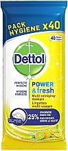 Парфумерія, косметика Серветки гігієнічні, 40 шт. - Dettol Citrus Wipes