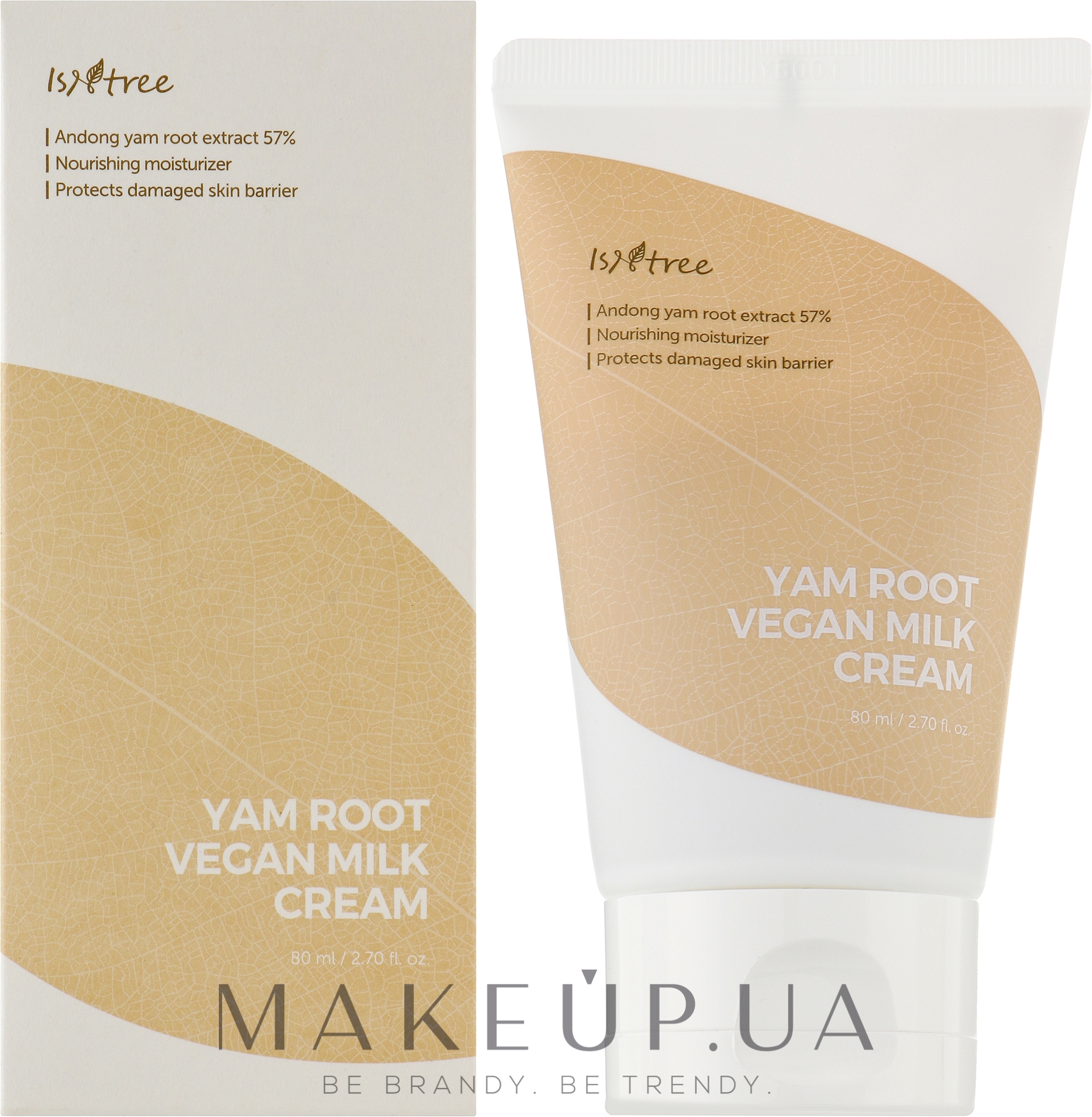 Крем зволожувальний з коренем дикого ямсу - IsNtree Yam Root Vegan Milk Cream  — фото 80ml