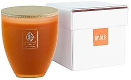 Парфумерія, косметика Giardino Benessere Amber - Парфумована свічка в помаранчевій склянці