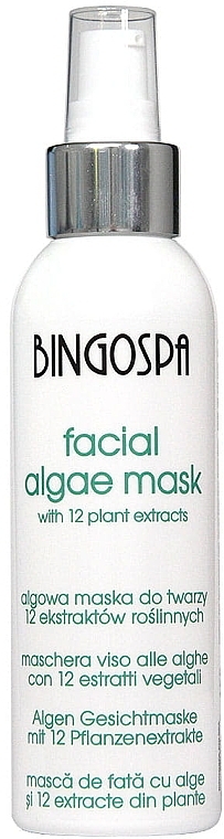 Маска для обличчя, з водоростями, збагачена 12 компонентами - BingoSpa Algae Facial Mask Enriched With 12 Components — фото N1