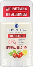 Гелевий дезодорант-стік із шипшиною - Dermaflora Natural Gel Stick Rosehip — фото N1