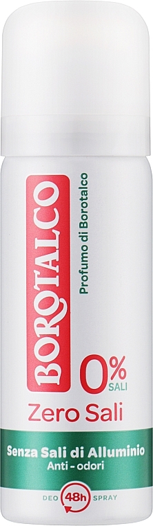 Дезодорант-спрей без солей алюмінію - Borotalco Original Zero Sali 48H Deo Spray — фото N1