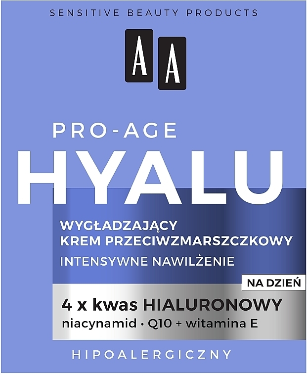 Розгладжувальний денний крем проти зморщок - AA Cosmetics Hyalu Pro-Age — фото N2
