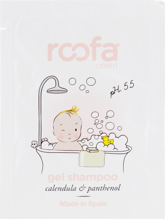 Гель-шампунь, що очищує, з календулою та пантенолом для чутливої - Roofa Calendula & Panthenol Gel-Shampoo (пробник) — фото N1