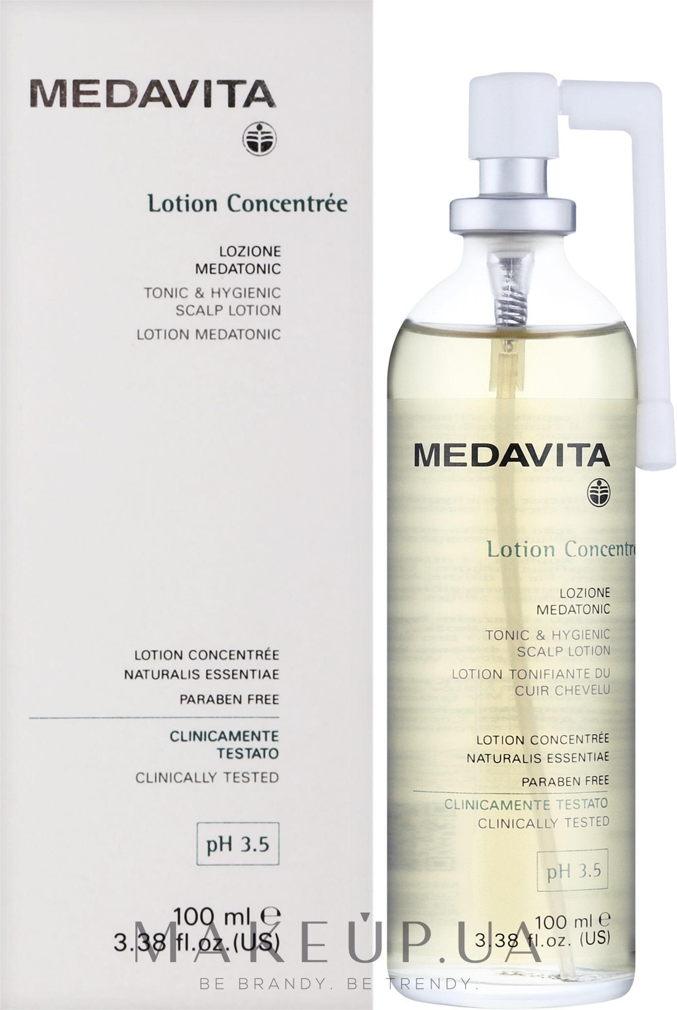 Тонізувальний лосьйон проти випадання волосся - Medavita Lotion Concentree Tonic & Hygienic Scalp Lotion — фото 100ml