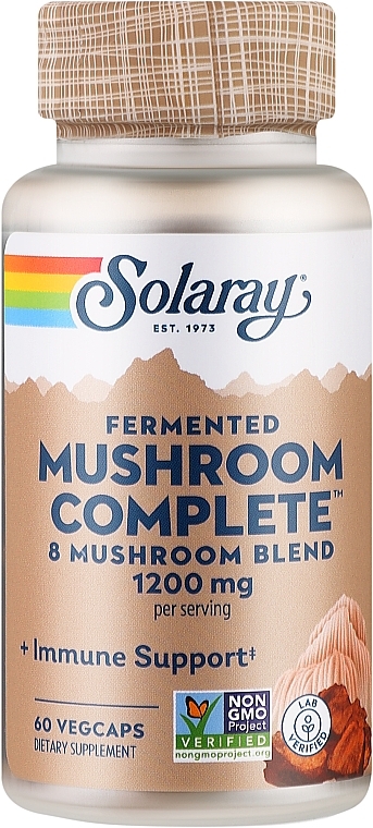 Пищевая добавка "Смесь лечебных грибов" - Solaray Fermented Mushroom Complete — фото N1