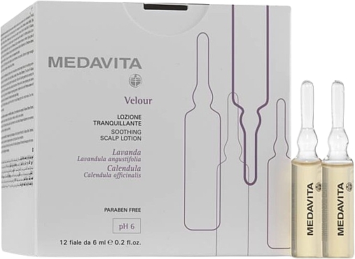 Ампули заспокійливі для шкіри голови - Medavita Velour Tranquilizing Lotion Ampoules — фото N1