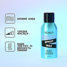 Текстурирующий спрей-воск для завершения укладки волос - Redken Spray Wax — фото N3