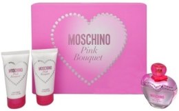 Парфумерія, косметика Moschino Pink Bouquet - Набір (edt 50 + b/l 50 + sh/g 50)