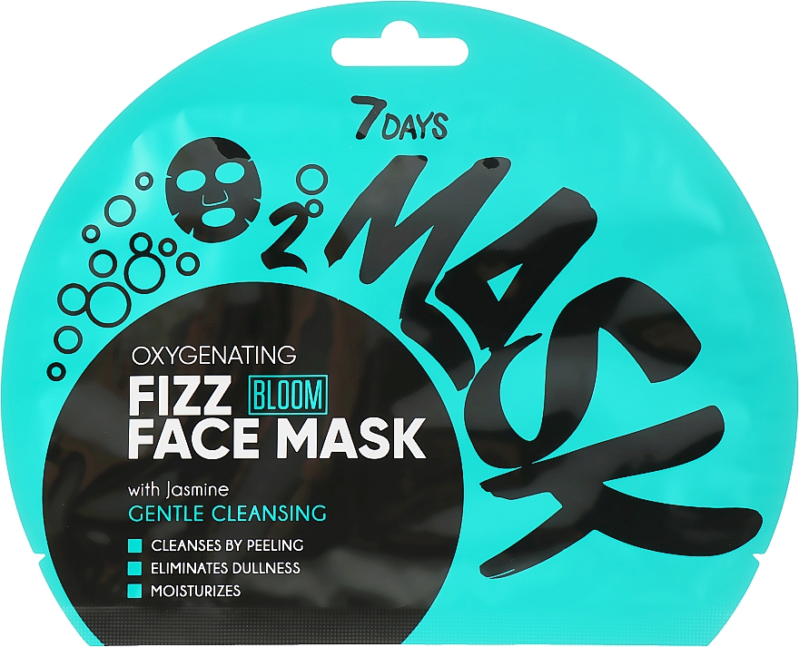Киснева маска-шипучка для обличчя - 7 Days Bloom Gentle Cleansing Mask