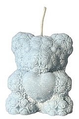 Декоративна свічка "Ведмедик" з ягідним ароматом, блакитна - KaWilamowski — фото N1