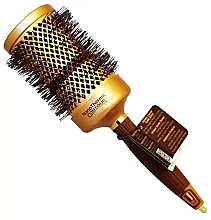 Парфумерія, косметика Термобрашинг для волосся, 65 мм - Olivia Garden Expert Blowout Curl Wavy Bristles Gold & Brown