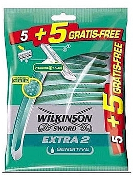 Одноразові станки для бритв, 5 + 5 шт. - Wilkinson Sword Extra 2 Sensitive — фото N1