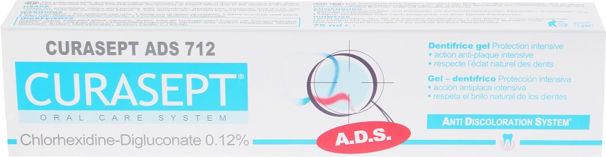 Зубная паста гелеобразная 0,12% хлоргексидина Curasept - Curaprox — фото N1