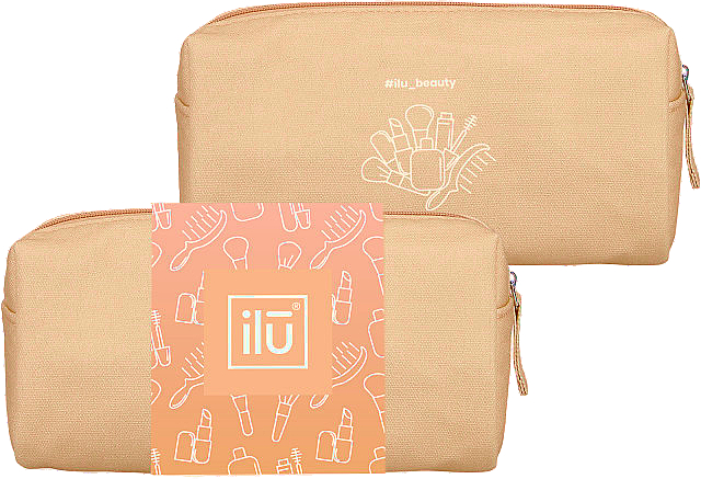 Косметичка хлопковая, оранжевая - Ilu Cotton Cosmetic Bag — фото N1
