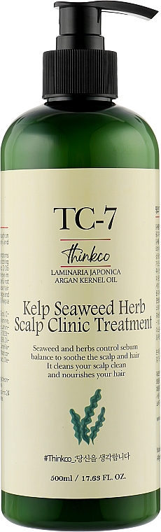 Кондиционер-маска для склонных к жирности волос с экстрактом водорослей - Thinkco TC-7 SeaWeed Herb Scalp Clinic Treatment