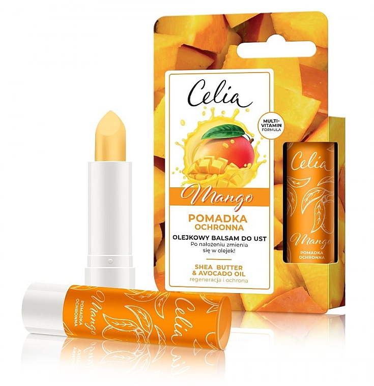 Бальзам для губ з олією манго - Celia Protective Lipstick Mango Oil Lip Balm — фото N1