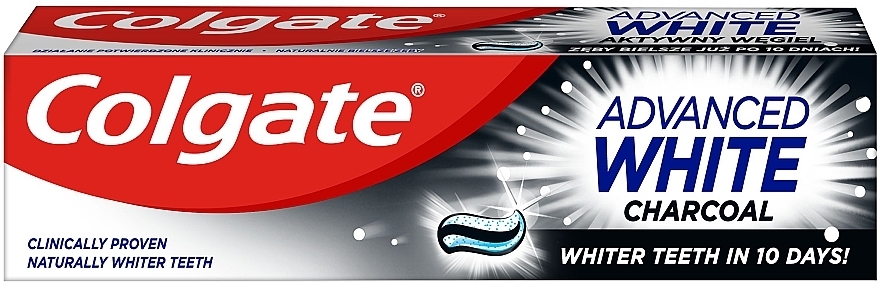 Зубна паста відбілююча з активованим вугіллям чорна - Colgate Advanced White * — фото N1
