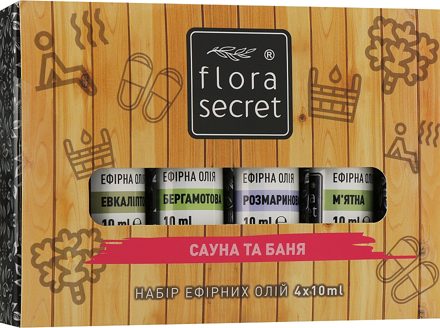 Набор эфирных масел "Сауна и баня" - Flora Secret (oil/4x10ml)