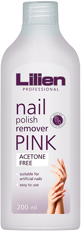 Рідина для зняття лаку без ацетону - Lilien Nail Polish Remover Pink Aceton Free — фото N1