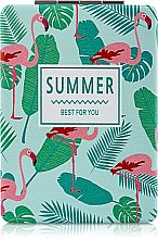 Зеркало косметическое, "Summer Best fou You", мятное с фламинго - SPL — фото N1