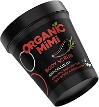 Скраб для тіла антицелюлітний «Червоний перець та розмарин» - Organic Mimi Body Scrub Anticellulite Red Pepper & Rosemary — фото N1