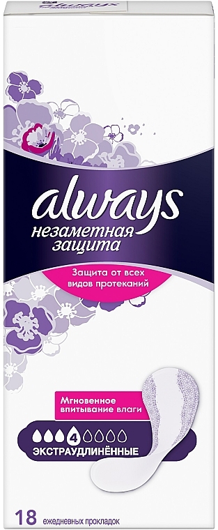 Щоденні гігієнічні прокладки, 18 шт - Always Непомітний захист — фото N2