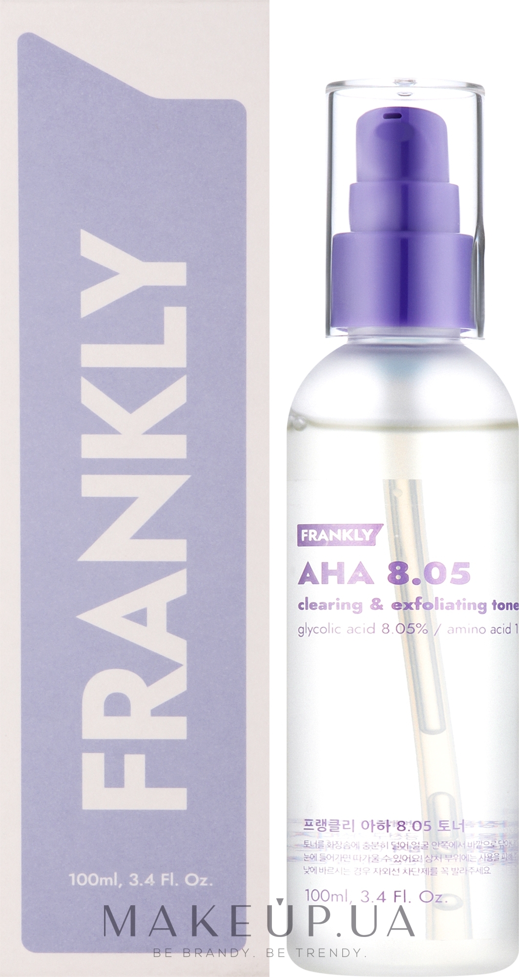 Тонер очищающий з AHA кислотой - Frankly AHA 8.05% Exfoliating Toner — фото 100ml