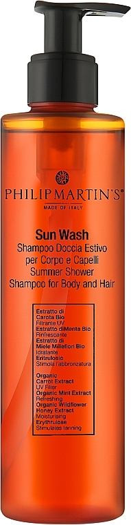 Шампунь-гель для душа для тела и волос - Philip Martin's Sun Wash Hair And Body — фото N1