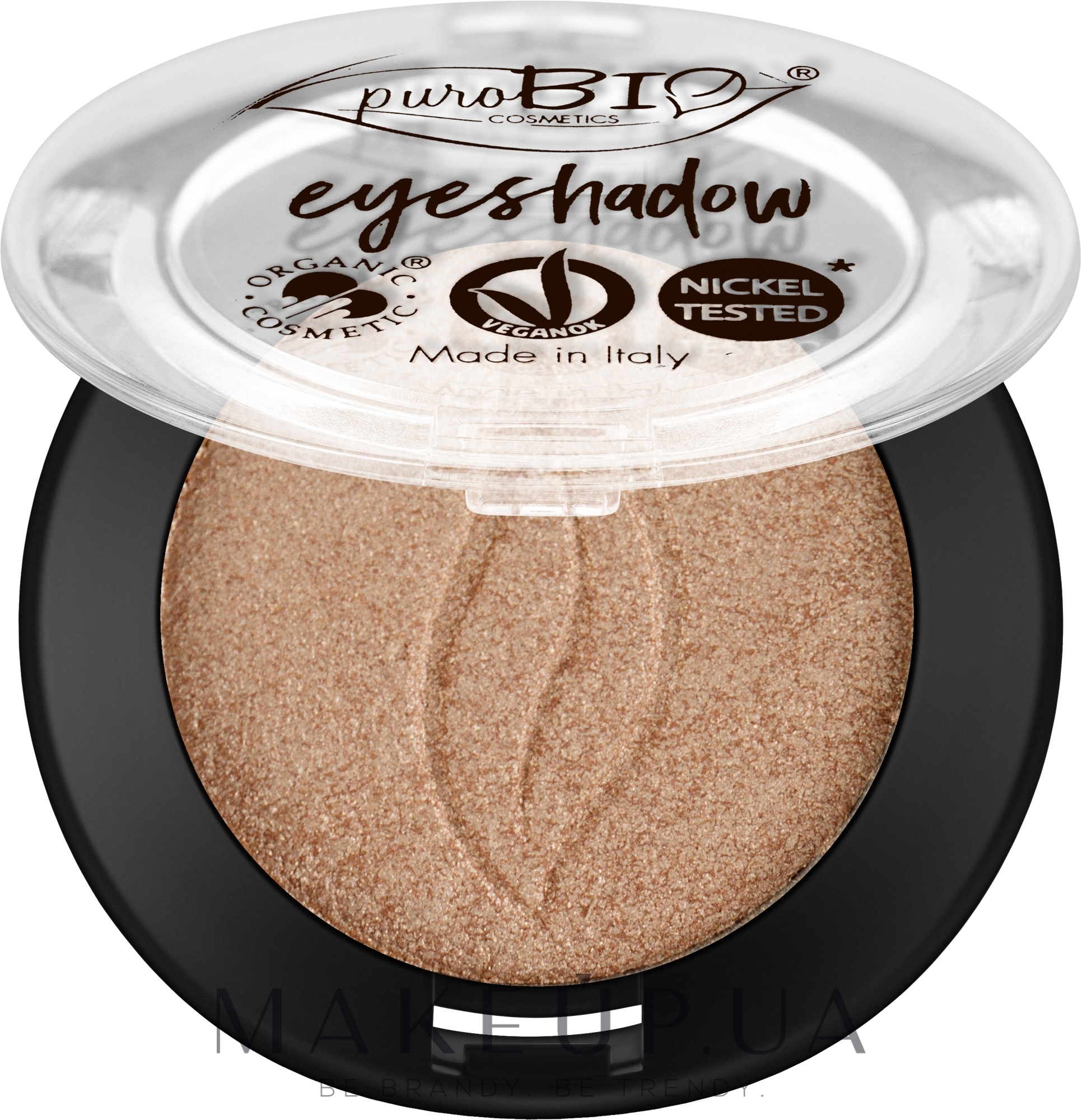 Минеральные тени для век мерцающие - PuroBio Cosmetics Ecological Eyeshadow Shimmer  — фото 01 - Champagne
