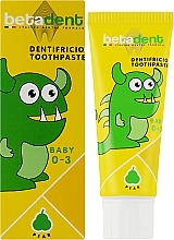Зубна паста для дітей від 0 до 3 років - Betadent Dentifricio Toothpaste Baby Pear — фото N2