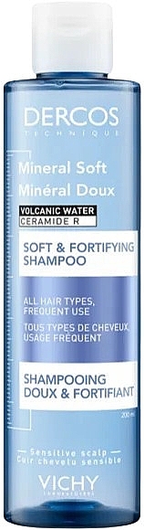 Шампунь с минералами, без дозатора - Vichy Dercos Mineral Soft & Fortifying Shampoo — фото N1