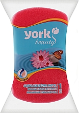 Губка для ванни та масажу "Метелик", червона - York — фото N1