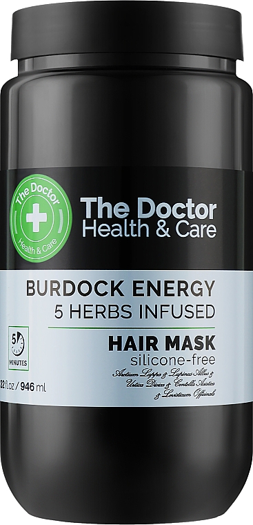 Маска для волос "Репейная сила" - The Doctor Health & Care Burdock Energy 5 Herbs Infused Hair Mask — фото N3