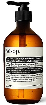 Гель для миття рук з листям герані - Aesop Geranium Leaf Rinse-Free Hand Wash — фото N2