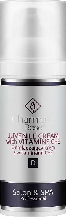 Омолаживающий крем с витаминами C и Е - Charmine Rose Salon & SPA Professional Juvenile Cream With Vitamins C + E — фото N1