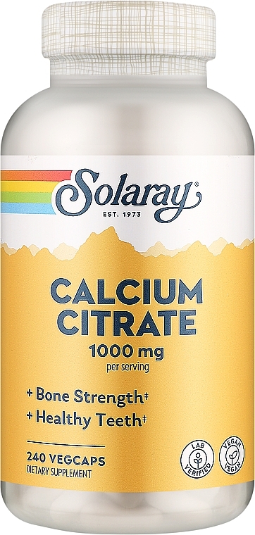 Пищевая добавка "Цитрат кальция", 1000 мг - Solaray Calcium Citrate 1000 mg — фото N1