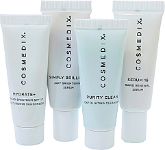 Набір - Cosmedix Even Skin Tone 4-Piece Essentials Kit (f/cleanser/15ml + f/ser/15ml + f/ser/15ml + f/cr/15ml) — фото N2