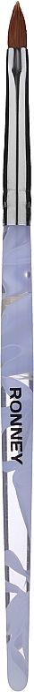 Кисть для дизайна ногтей, RN 00449, голубая - Ronney Professional Sculp Brush — фото N1