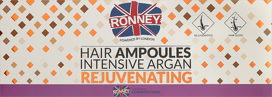 Ампулы для волос восстанавливающие и укрепляющие - Ronney Professional Hair Ampoules Intensive Argan Rejuventing — фото N1